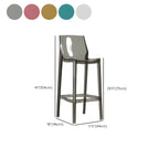 Tabouret de bar moderne en acrylique, coloré, durable et élégant