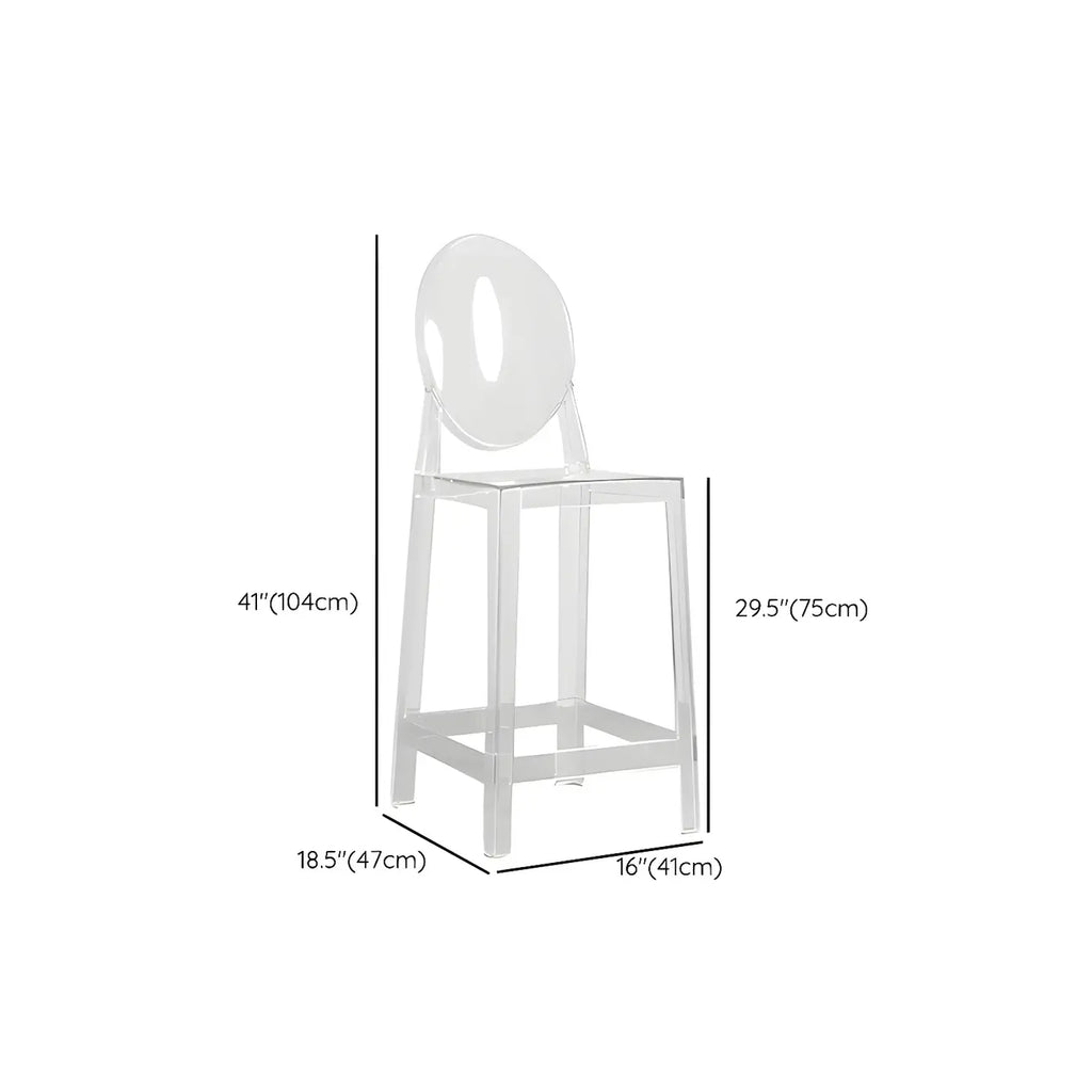 Tabouret de bar moderne en acrylique, coloré, durable et élégant