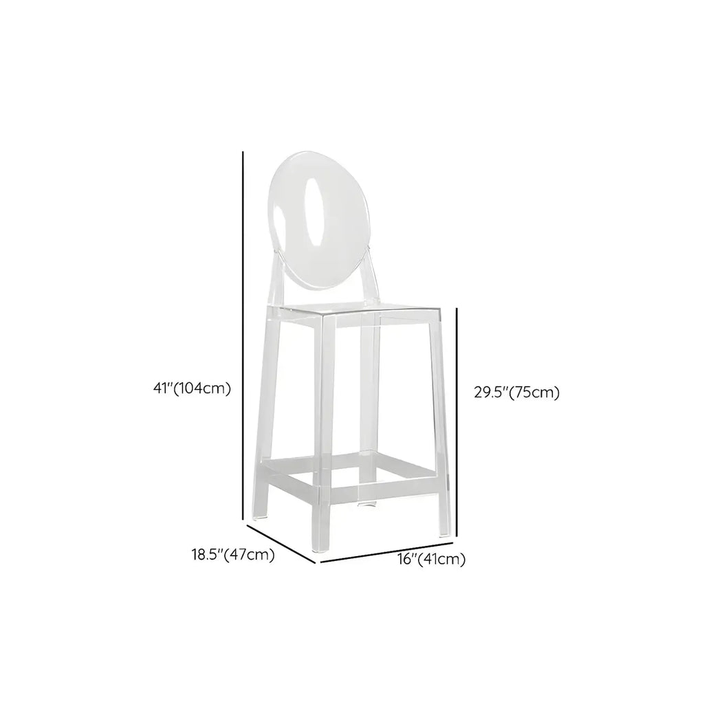 Tabouret de bar moderne en acrylique, coloré, durable et élégant