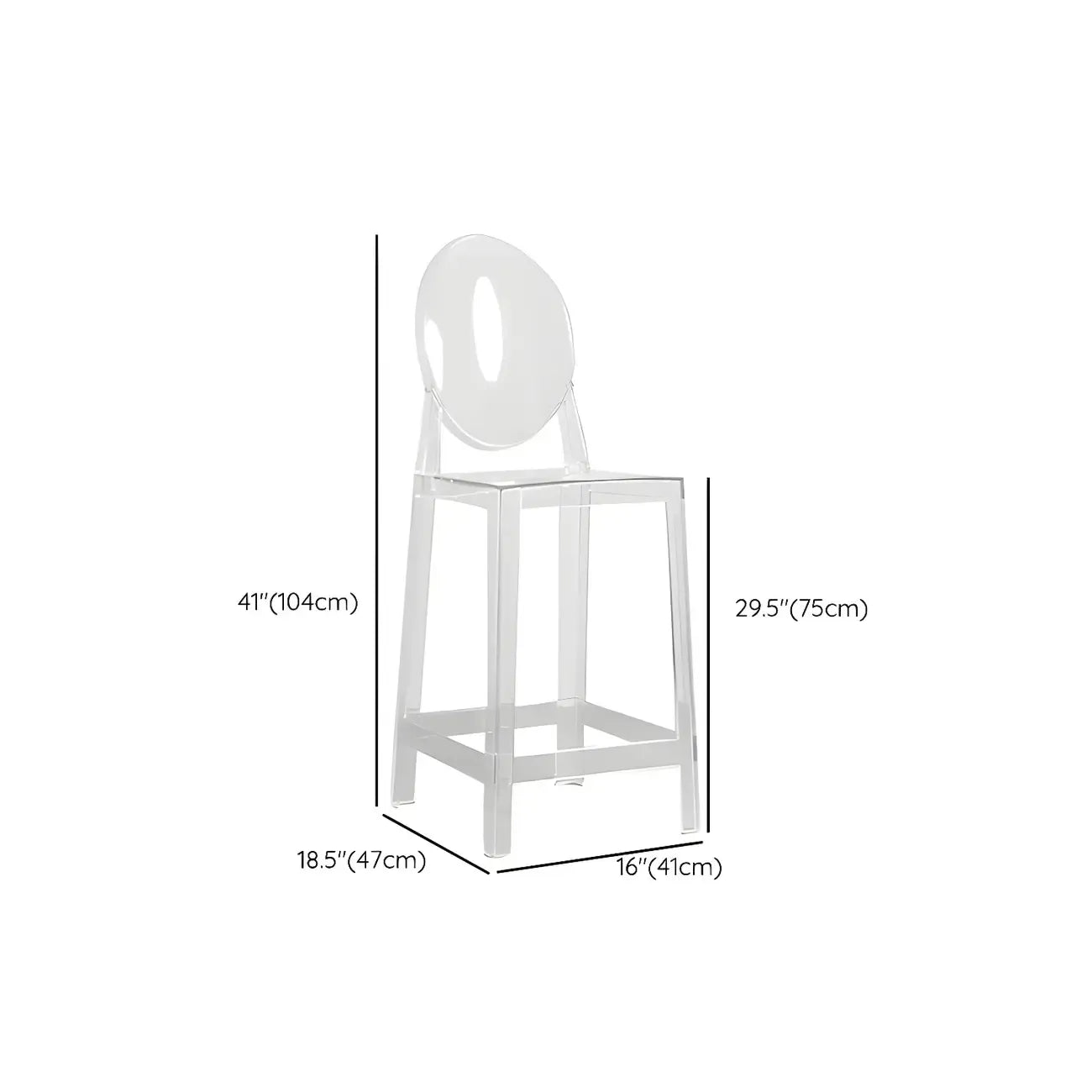 Tabouret de bar moderne en acrylique, coloré, durable et élégant