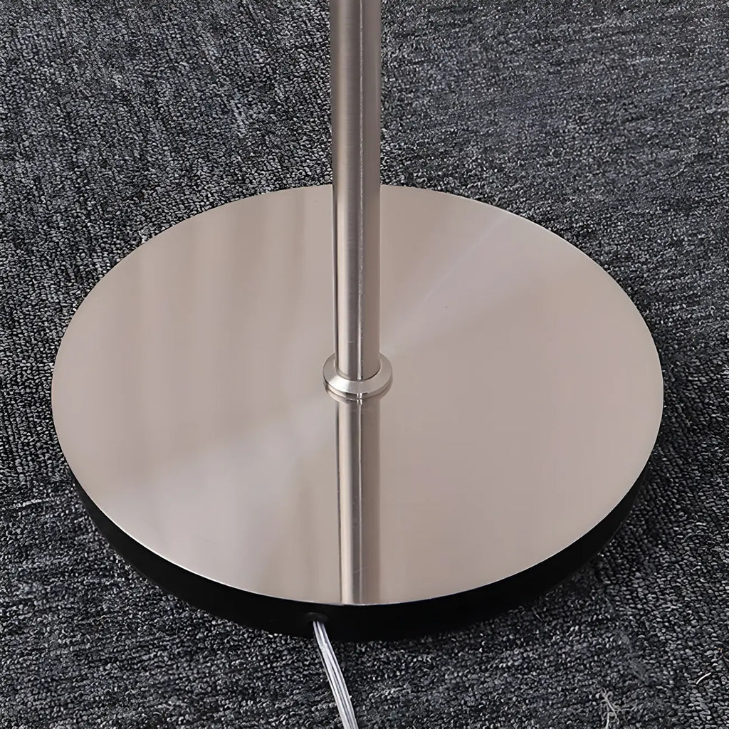 Lampadaire contemporain avec dôme en verre orange ambré