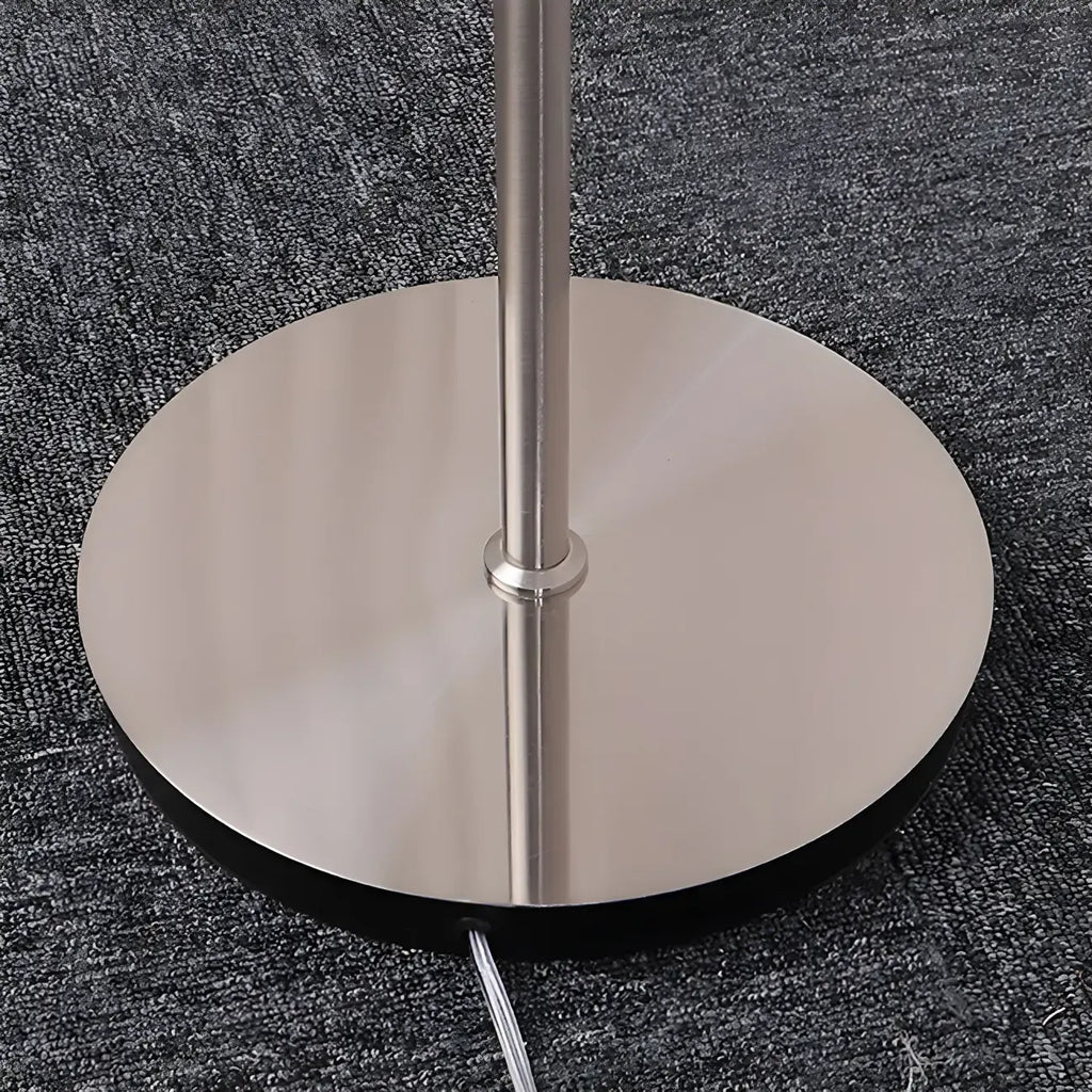 Lampadaire contemporain avec dôme en verre orange ambré