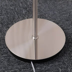 Lampadaire contemporain avec dôme en verre orange ambré