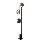 Piantana nera a 3 luci con luce bianca per soggiorno