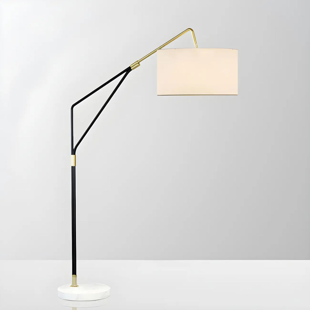 Lampadaire LED moderne, inclinable et réglable, blanc, style moderne