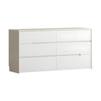Commode minimaliste en bois blanc avec tiroirs à fermeture douce