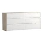 Commode minimaliste en bois blanc avec tiroirs à fermeture douce
