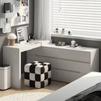 Commode minimaliste en bois blanc avec tiroirs à fermeture douce