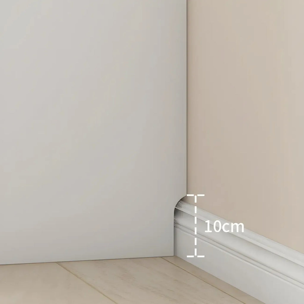 Commode minimaliste en bois blanc avec tiroirs à fermeture douce