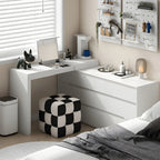 Commode minimaliste en bois blanc avec tiroirs à fermeture douce