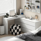 Commode minimaliste en bois blanc avec tiroirs à fermeture douce