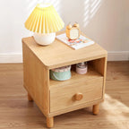 Table de chevet Childroom en bois massif à 2 niveaux avec pieds