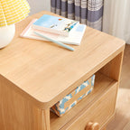 Table de chevet Childroom en bois massif à 2 niveaux avec pieds