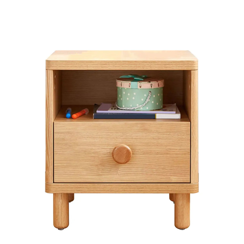 Table de chevet Childroom en bois massif à 2 niveaux avec pieds