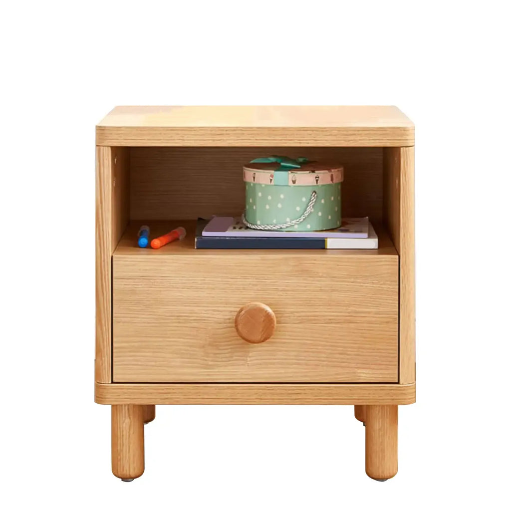 Table de chevet Childroom en bois massif à 2 niveaux avec pieds