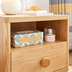 Table de chevet Childroom en bois massif à 2 niveaux avec pieds