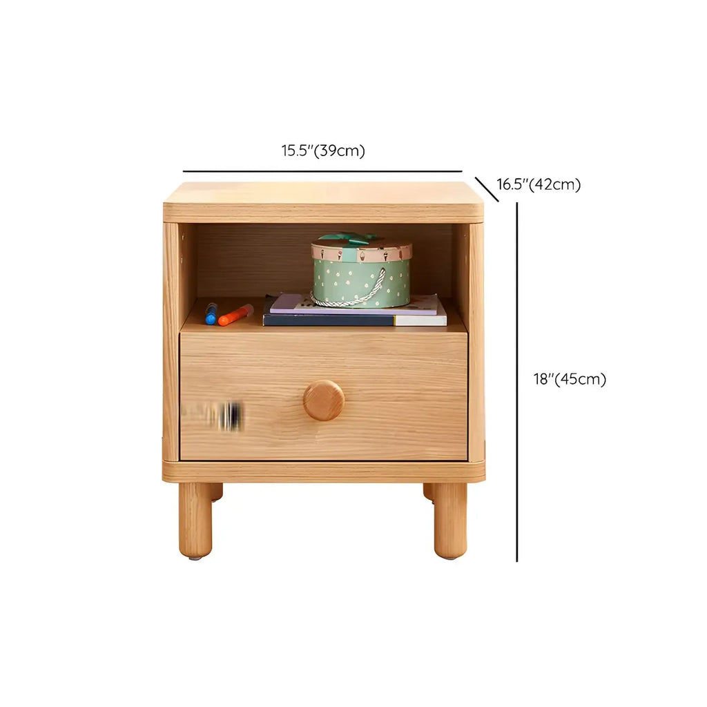 Table de chevet Childroom en bois massif à 2 niveaux avec pieds