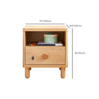 Table de chevet Childroom en bois massif à 2 niveaux avec pieds