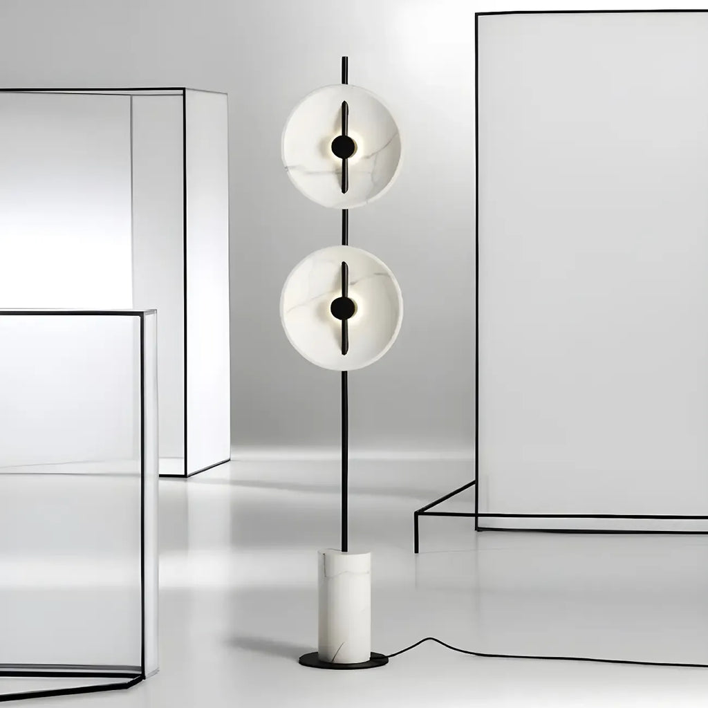 Lampadaire LED haut à 2 lumières avec lumière chaude pour les espaces de vie