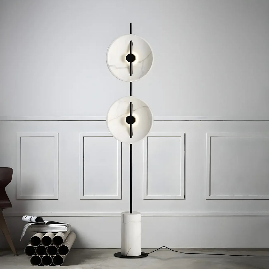 Lampadaire LED haut à 2 lumières avec lumière chaude pour les espaces de vie
