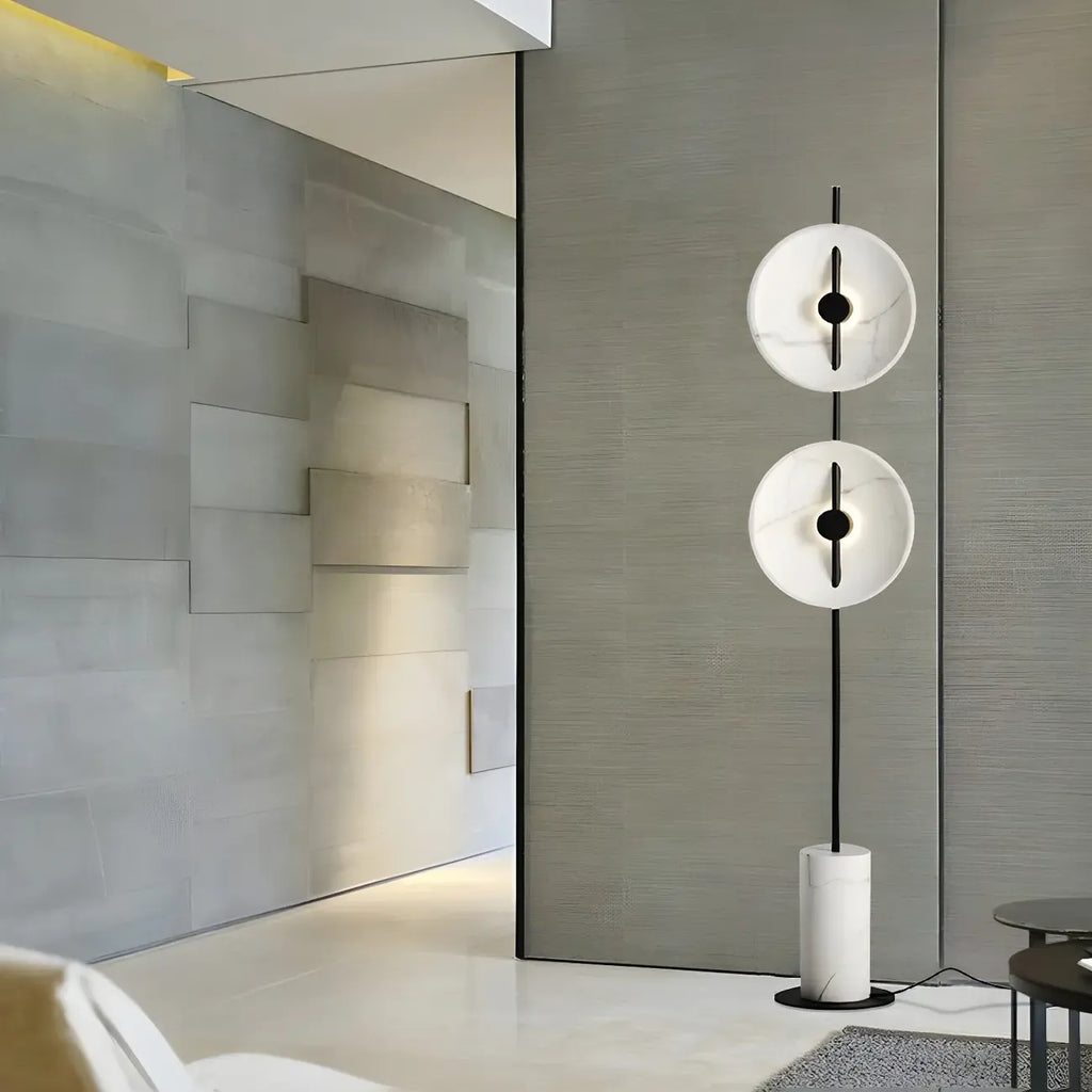Lampadaire LED haut à 2 lumières avec lumière chaude pour les espaces de vie