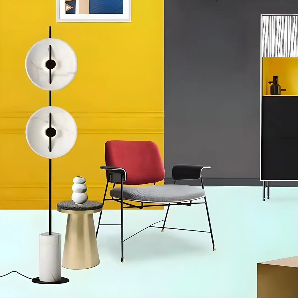 Lampadaire LED haut à 2 lumières avec lumière chaude pour les espaces de vie