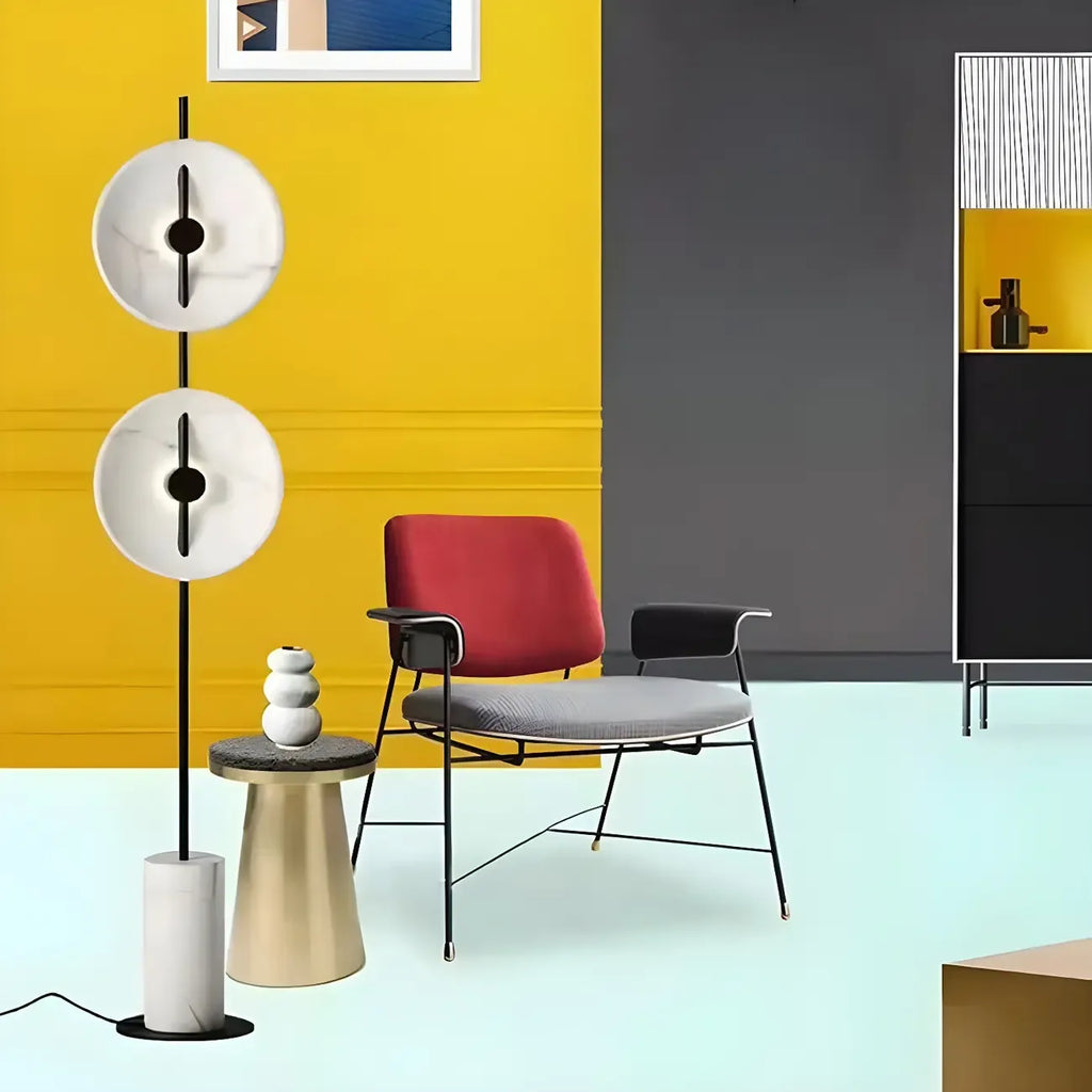 Lampadaire LED haut à 2 lumières avec lumière chaude pour les espaces de vie