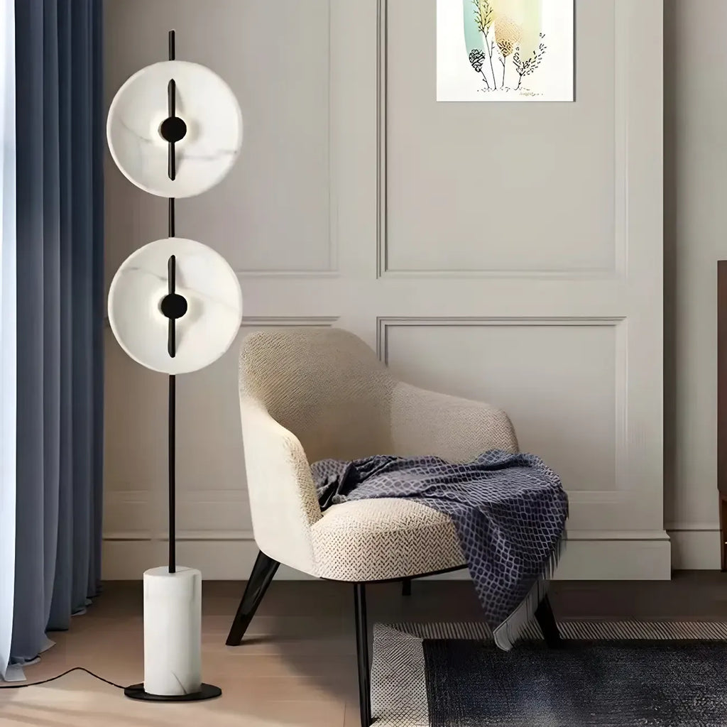 Lampadaire LED haut à 2 lumières avec lumière chaude pour les espaces de vie