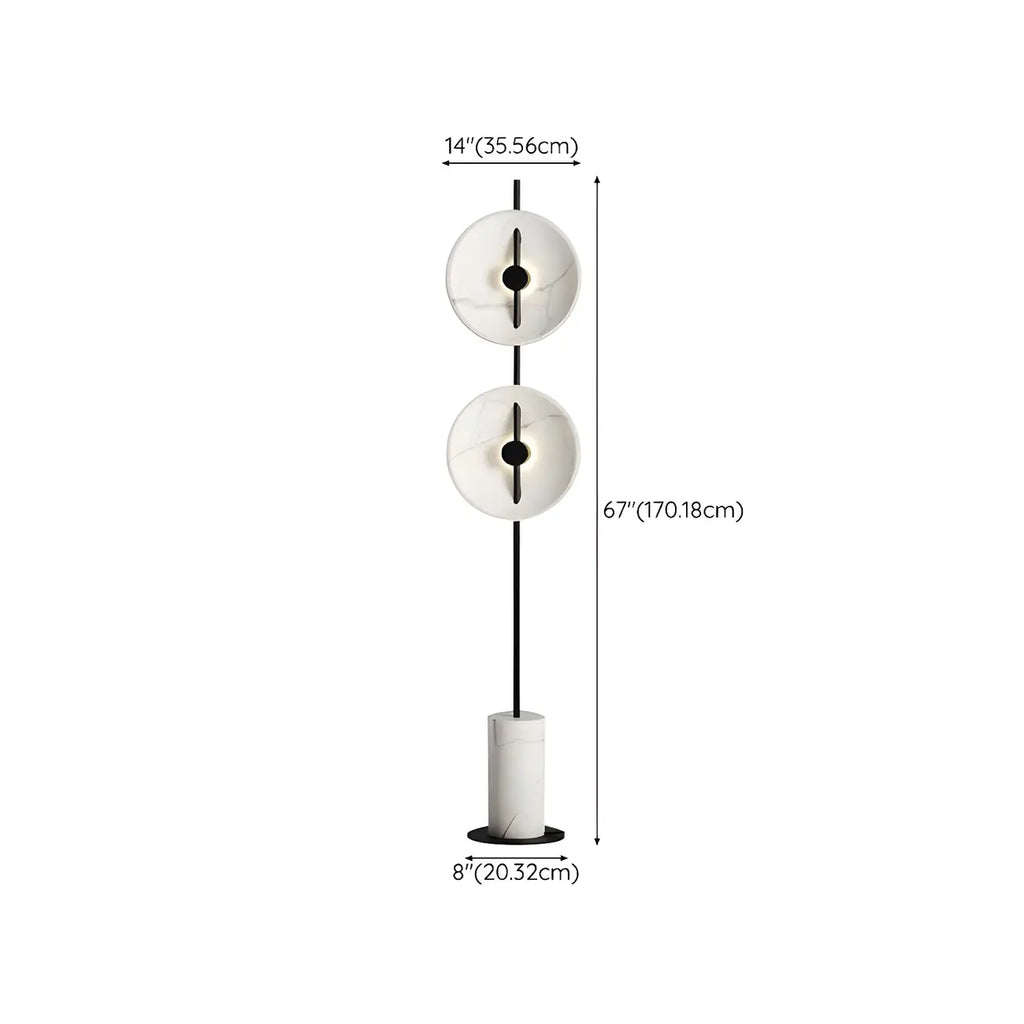 Lampadaire LED haut à 2 lumières avec lumière chaude pour les espaces de vie