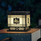Lampes solaires d'extérieur à LED de style oriental noir silhouette