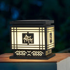 Lampes solaires d'extérieur à LED de style oriental noir silhouette