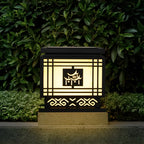 Lampes solaires d'extérieur à LED de style oriental noir silhouette