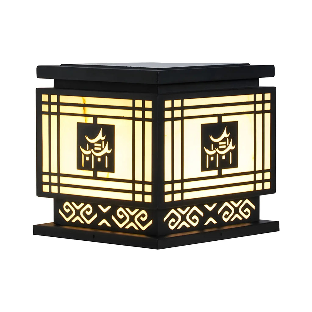 Lampes solaires d'extérieur à LED de style oriental noir silhouette