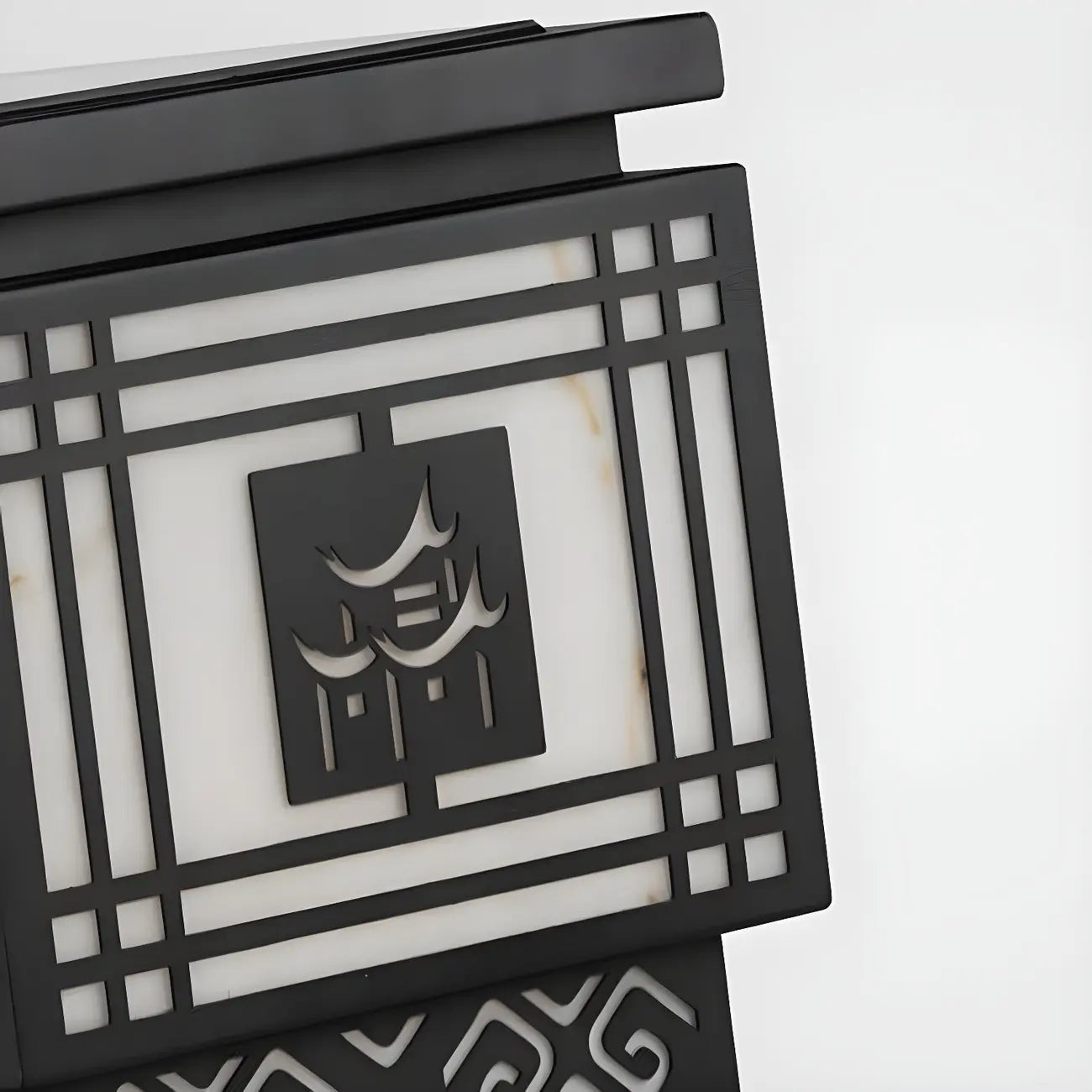 Lampes solaires d'extérieur à LED de style oriental noir silhouette