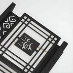 Lampes solaires d'extérieur à LED de style oriental noir silhouette
