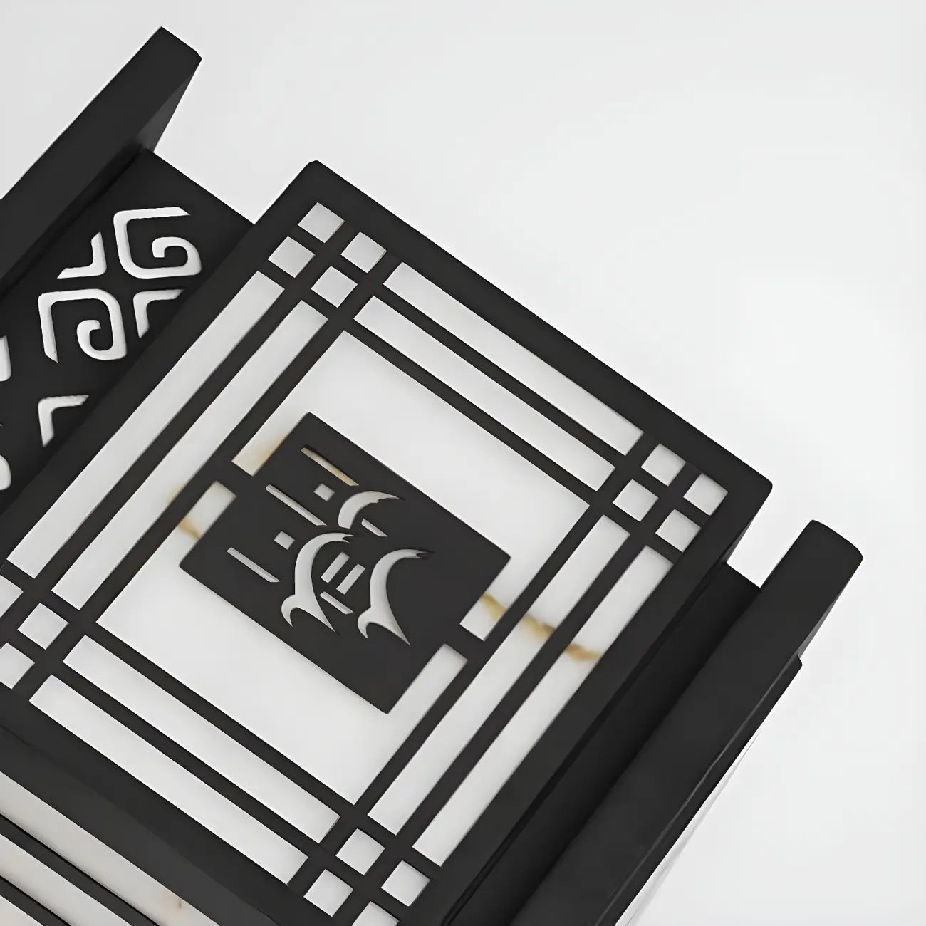 Lampes solaires d'extérieur à LED de style oriental noir silhouette