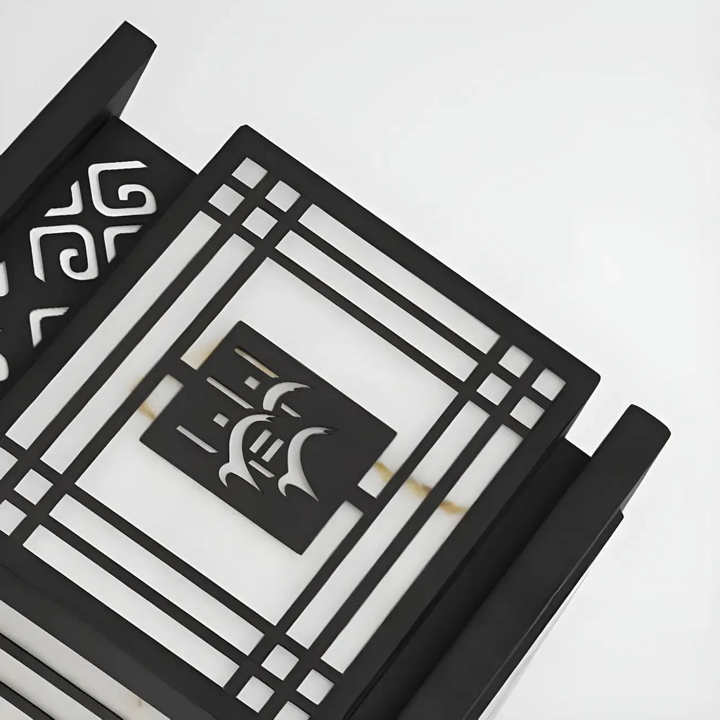Lampes solaires d'extérieur à LED de style oriental noir silhouette