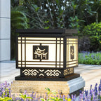 Lampes solaires d'extérieur à LED de style oriental noir silhouette