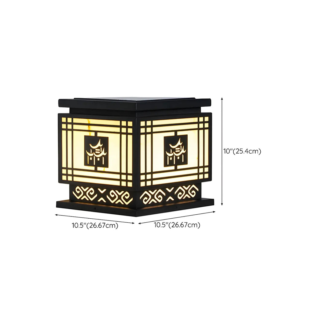 Lampes solaires d'extérieur à LED de style oriental noir silhouette