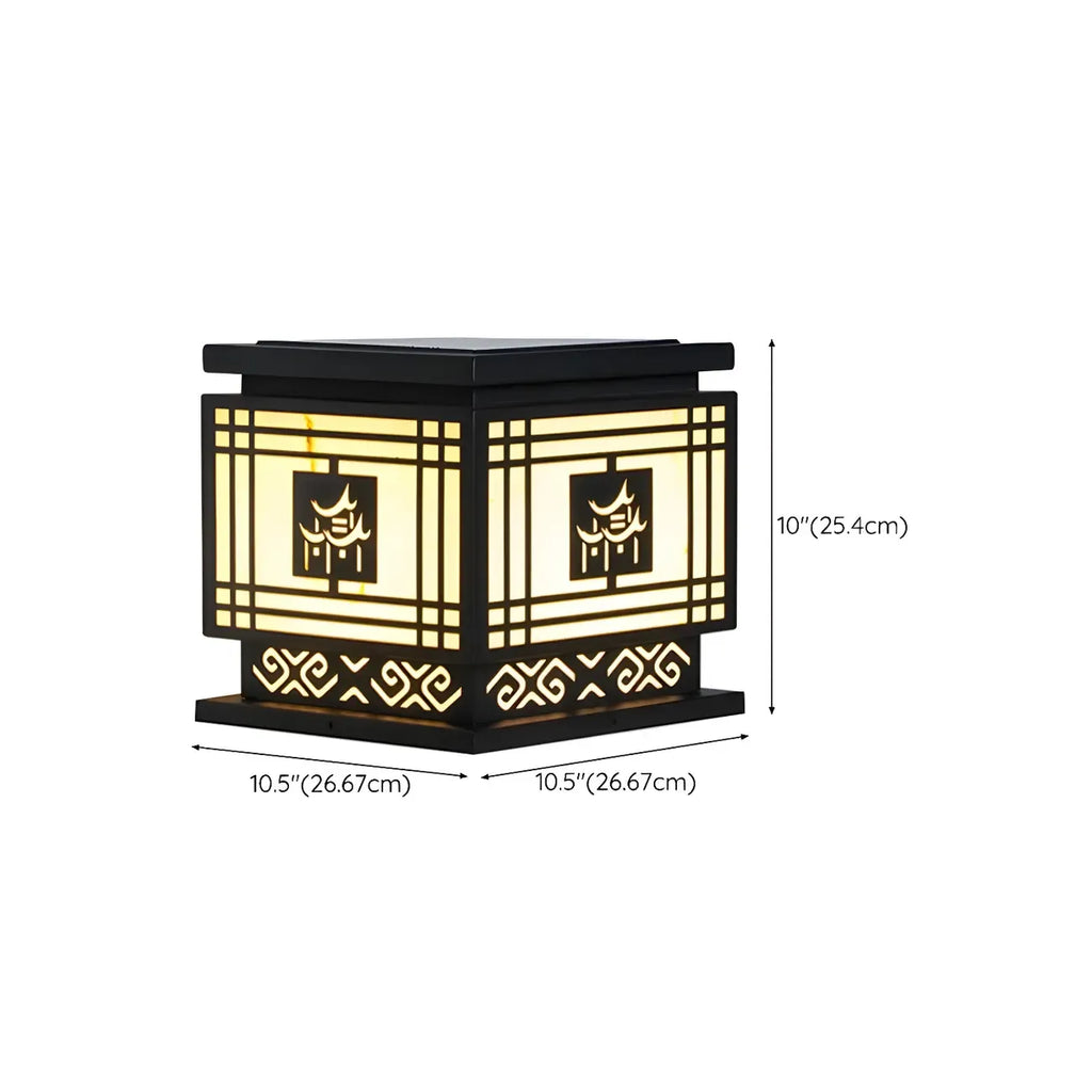 Lampes solaires d'extérieur à LED de style oriental noir silhouette