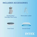 Piscine gonflable INTEX 15'x48 avec échelle, pompe et kit d'entretien de luxe