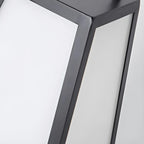 Lampe de poteau conique en métal noir avec poignée