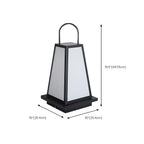 Lampe de poteau conique en métal noir avec poignée