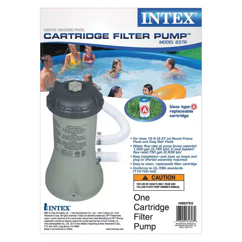 Piscine extérieure Intex 3,05 m x 76 cm avec pompe de filtration à cartouche