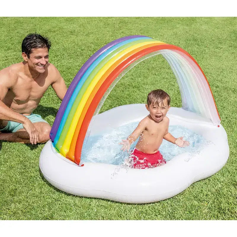Piscine gonflable ronde Intex 57141EP Nuage arc-en-ciel pour bébés de 1 à 3 ans
