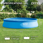 Piscine gonflable ronde hors-sol Intex Easy Set de 5,49 m x 1,22 m avec pompe de filtration, échelle et kit de nettoyage d'entretien de luxe