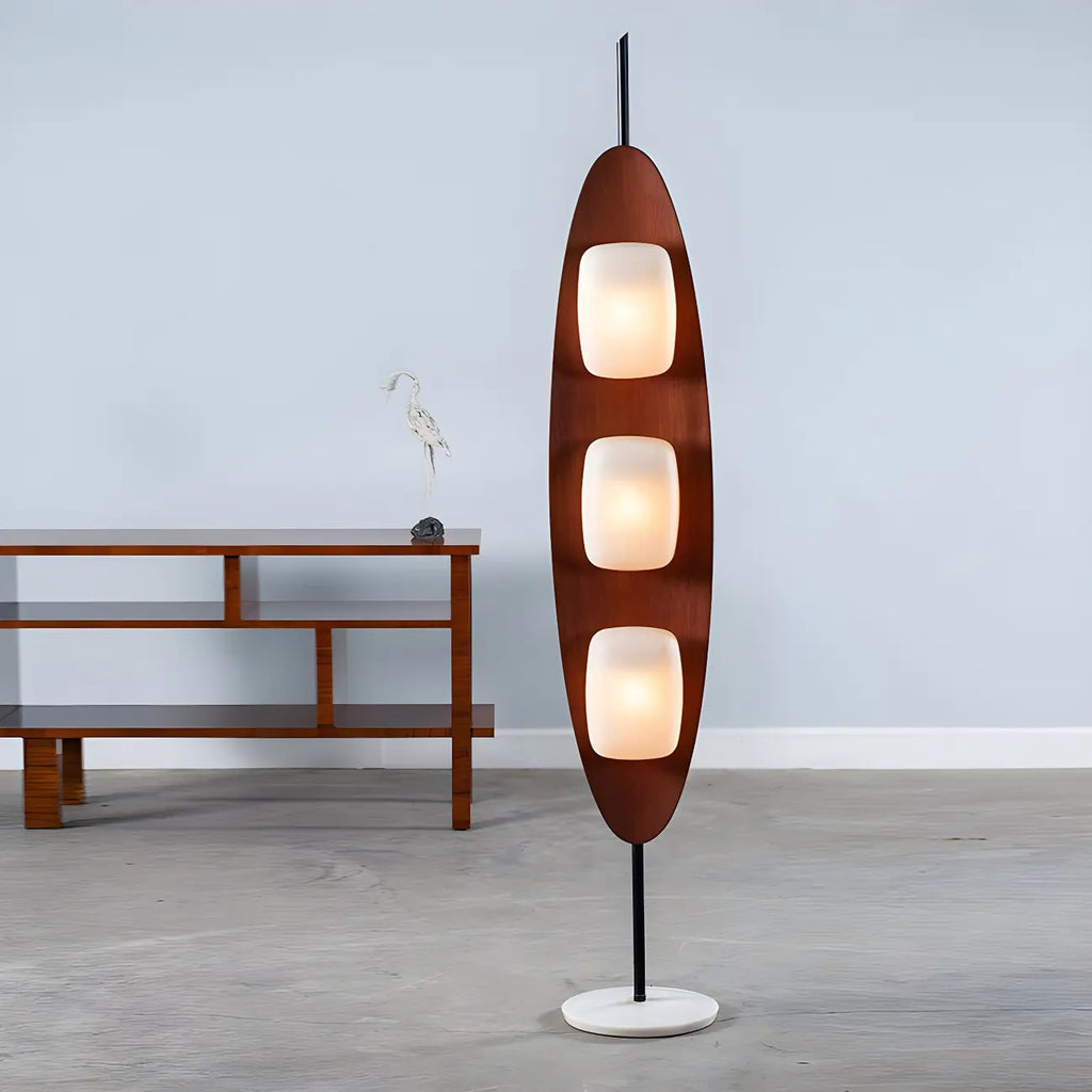 Piantana LED integrata a 3 luci, modello 63 Mid-Century Modern