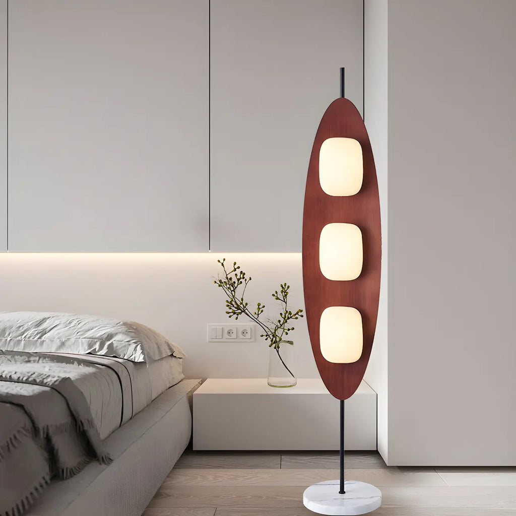 Piantana LED integrata a 3 luci, modello 63 Mid-Century Modern