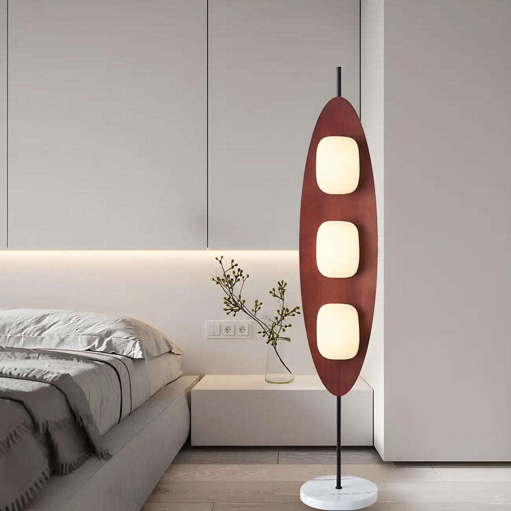 Piantana LED integrata a 3 luci, modello 63 Mid-Century Modern