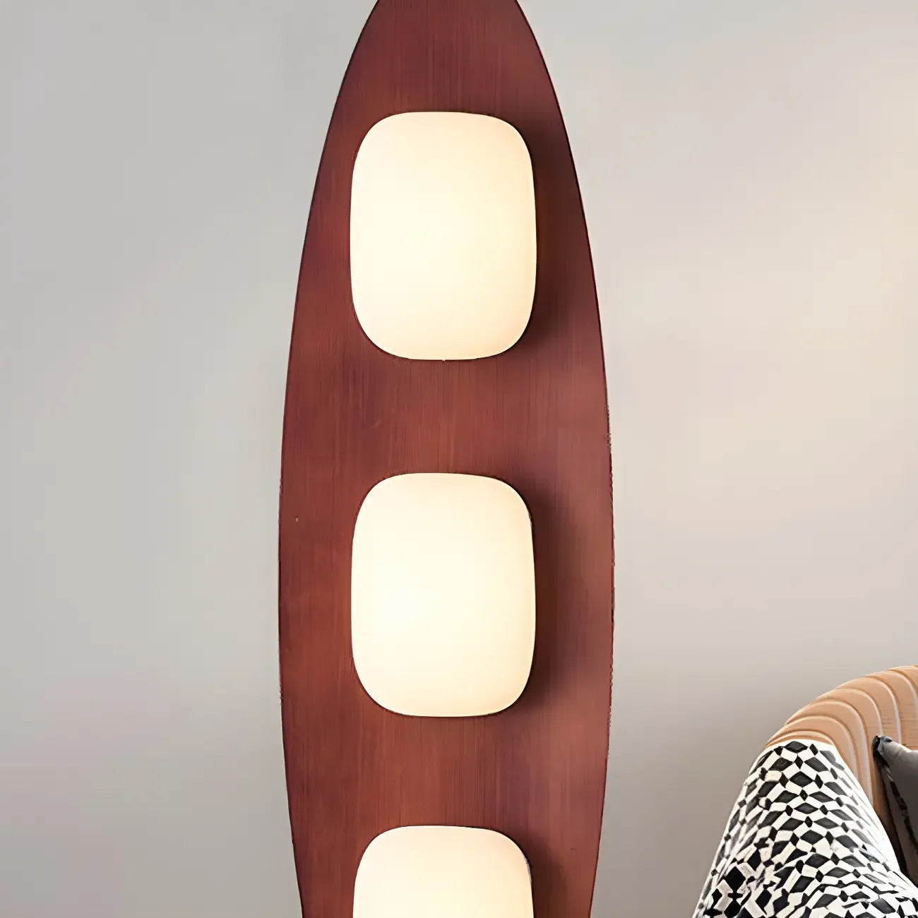 Piantana LED integrata a 3 luci, modello 63 Mid-Century Modern